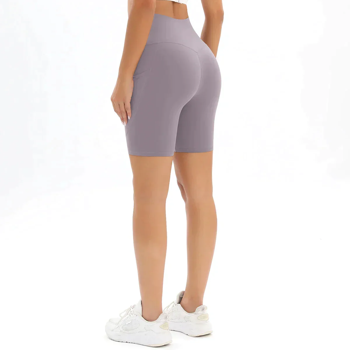 Shorts de fitness pour femmes à taille haute avec poche pour un confort et un style tendance – Image 4