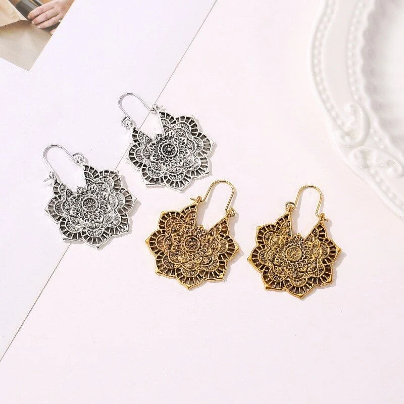 Boucles d'oreilles Lotus Mandala – Image 5