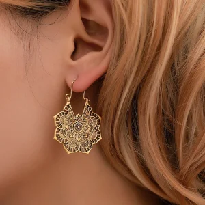 Boucles d'oreilles Lotus Mandala