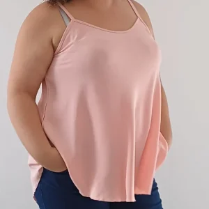 Débardeur Fluide Long Rose