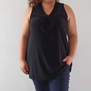 Débardeur Long Fluide Noir