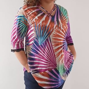 Top Fluide Imprimé Multicolore