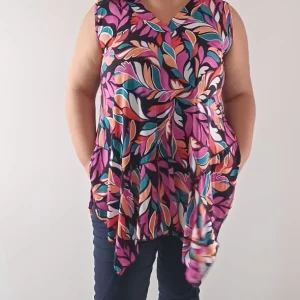 Débardeur Fluide Imprimé Fushia