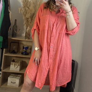 Robe chemise gaze de coton Éline