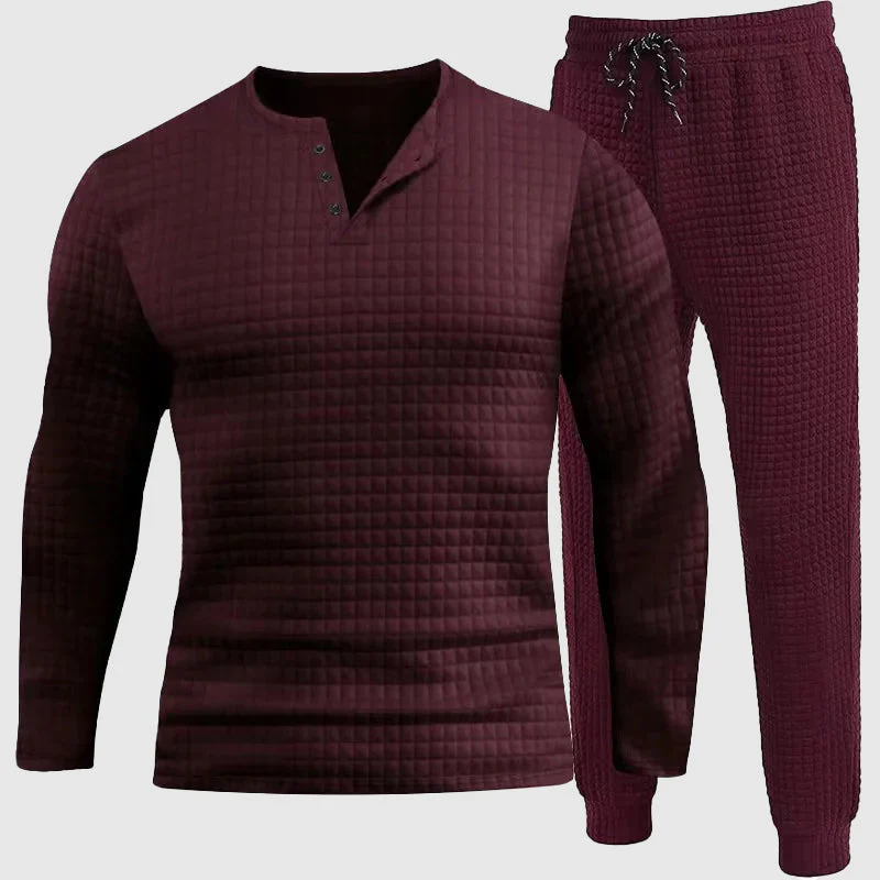 Set de camisole et de pantalon de manga larga pour homme, transpirable et confortable – Image 5