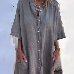 Elvire | Robe Chemise Décontractée Élégante pour Femmes - Style Ibiza