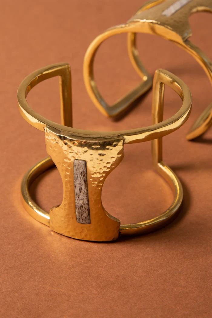 Manchette dorée en laiton - Askari