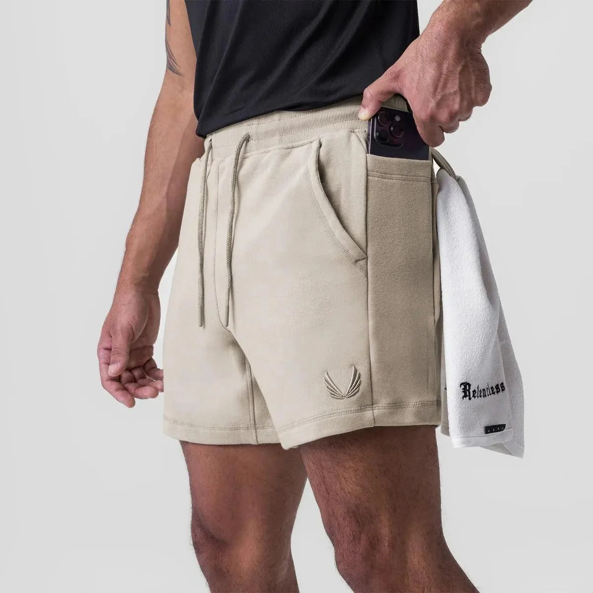 Shorts pour hommes ultra respirants avec taille élastique et poches latérales - Parfait pour sport et détente