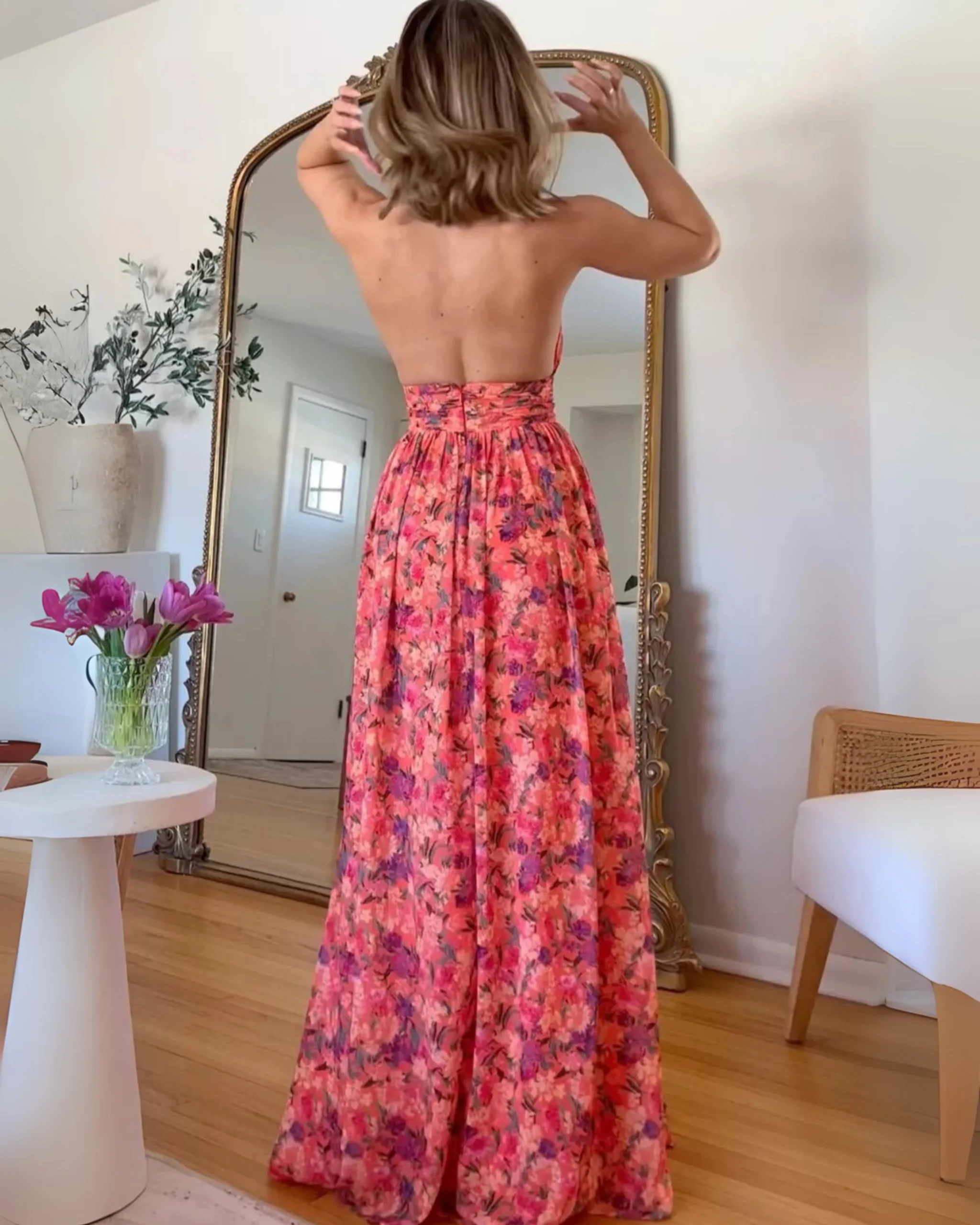 Alizée | Robe Maxi Fleurie Élégante pour Femmes, Parfaite pour l'Été et les Sorties. – Image 2