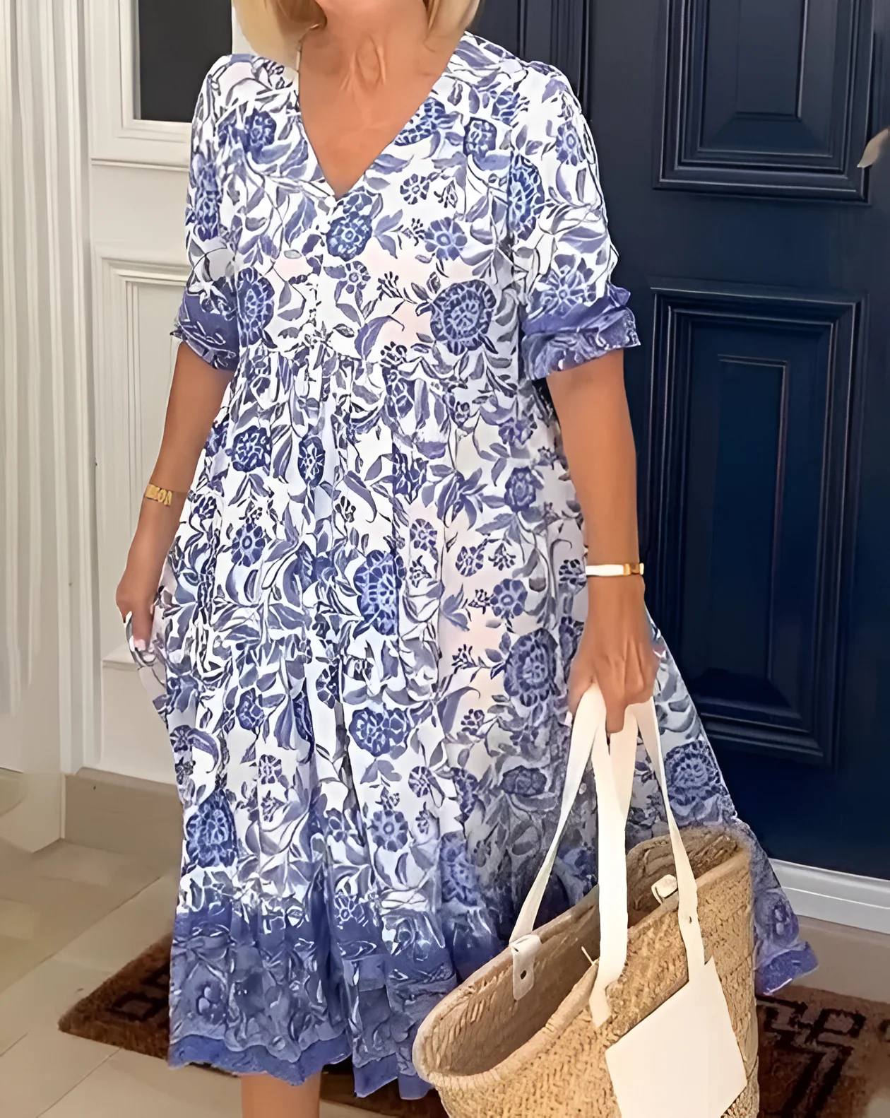 Francesca | Robe Bohémienne Décolleté en V – Image 2