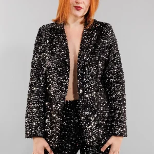 Blazer noir à paillettes