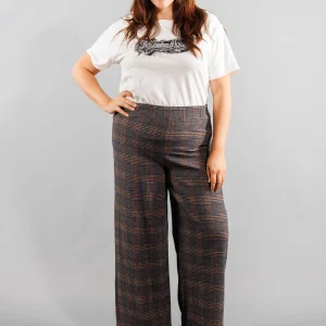 Pantalon à carreaux Grande Taille