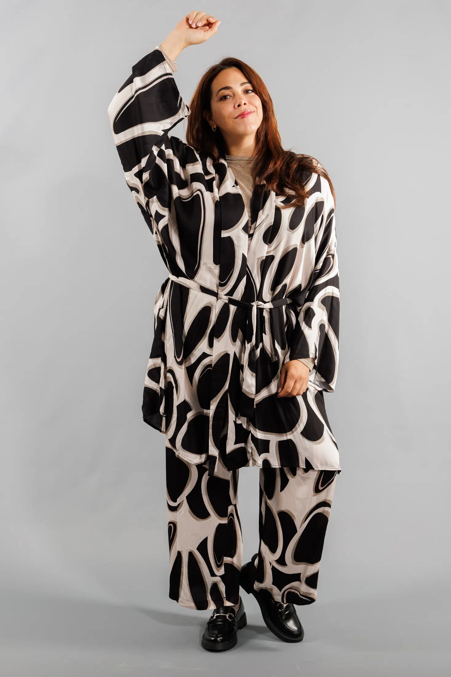 Kimono fantaisie en viscose Grande Taille