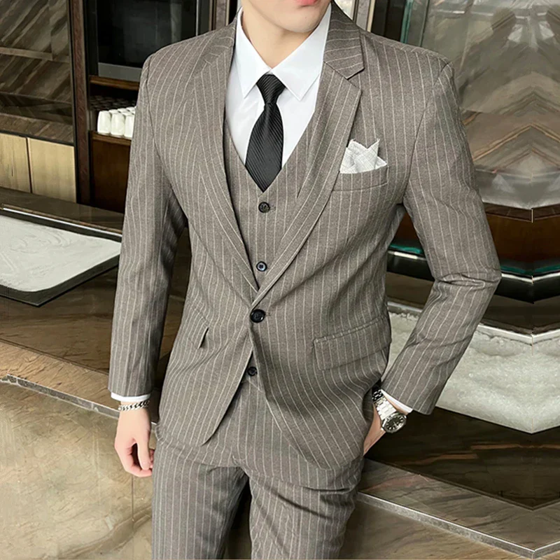 Mattias | Elegant Business Striped Men's Set for a Professional Look