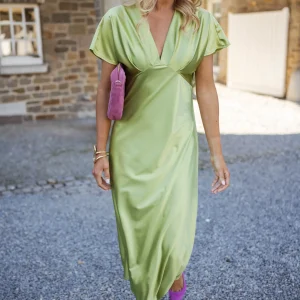 Eleonore™ | La robe en satin avec décolleté en V