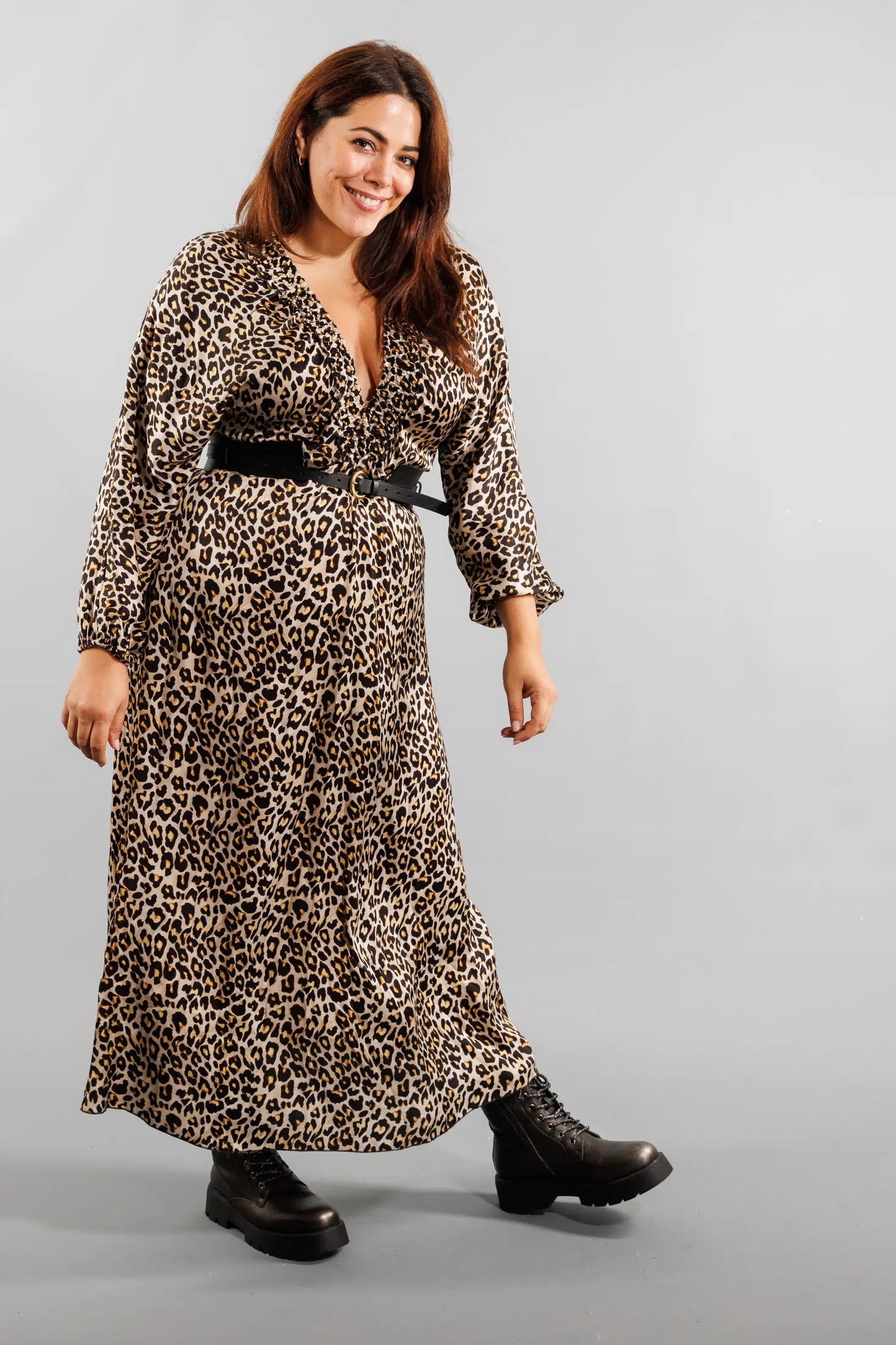 Robe longue à imprimé animal – Image 4