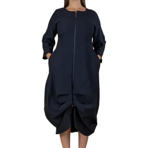 Robe zippée en bengaline stretch