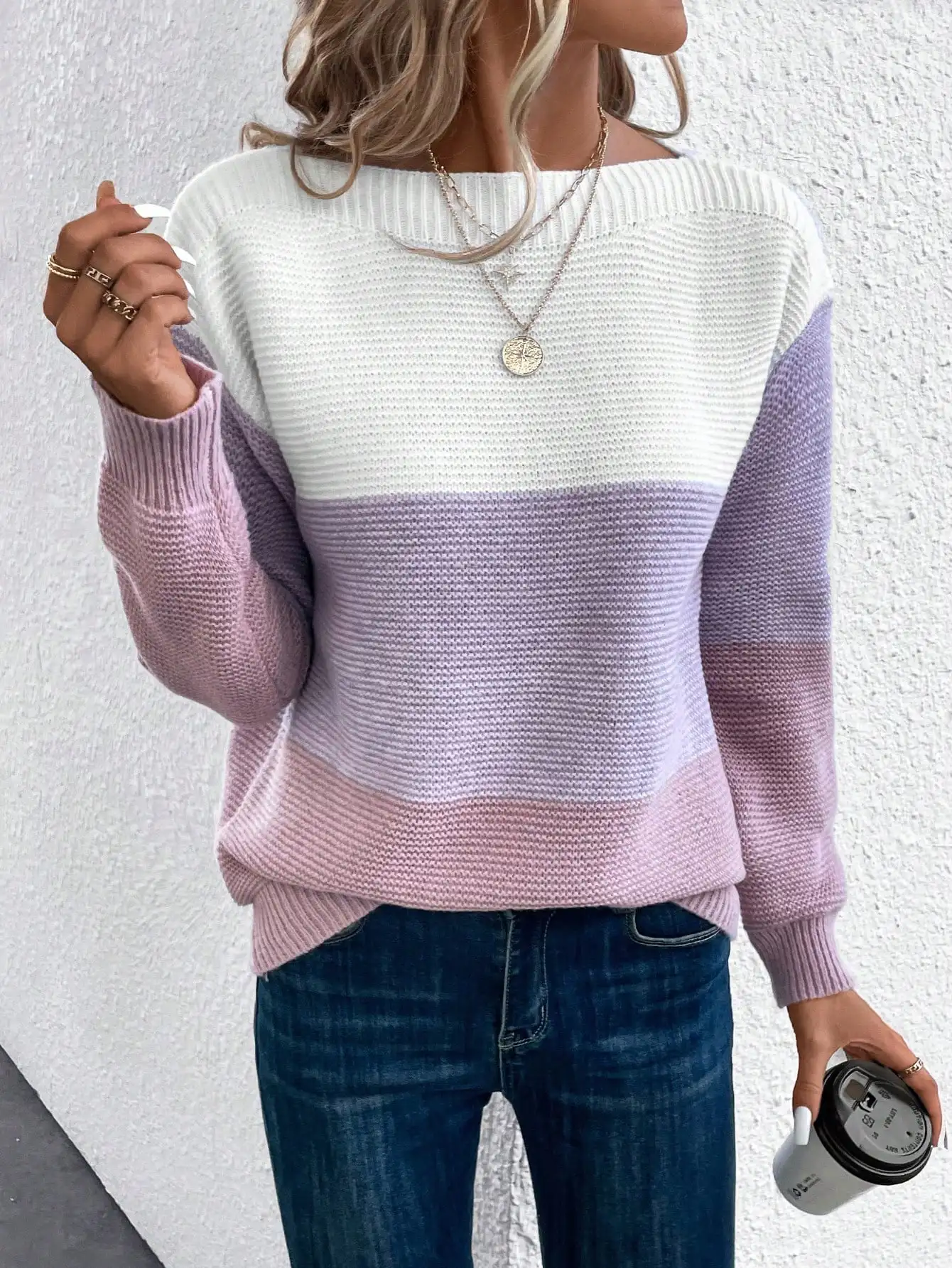 Bonnie | Pull en Tricot Ombre Doux avec Coupe Détendue et Sensation Confortable – Image 4