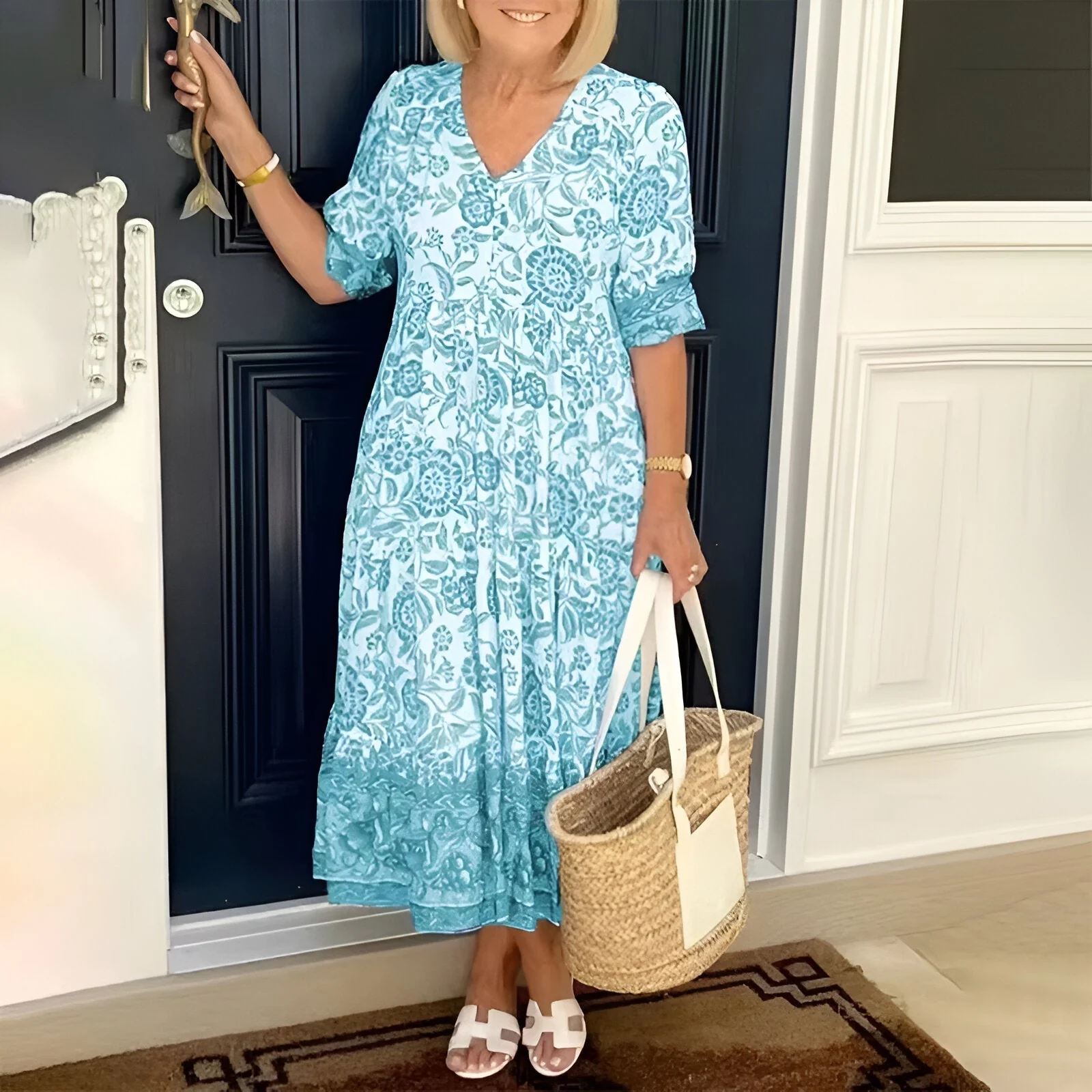 Francesca | Robe Bohémienne Décolleté en V – Image 6