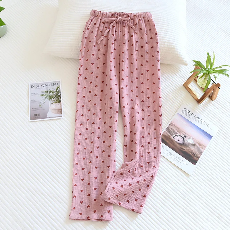 Pantalon Pyjama Femme Coton – Motif, Taille Élastique – Image 5