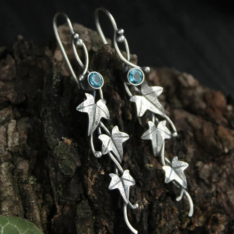 Boucles d'oreilles Elfe Feuille Vintage