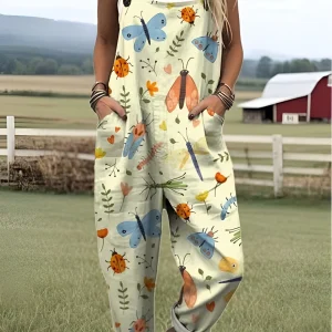 Elovoix™ | Combinaison amusante à motif insecte et impression artistique pour femmes