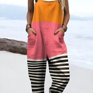 Elovoix™ | Combinaison pour femmes avec motif abstrait et impression artistique