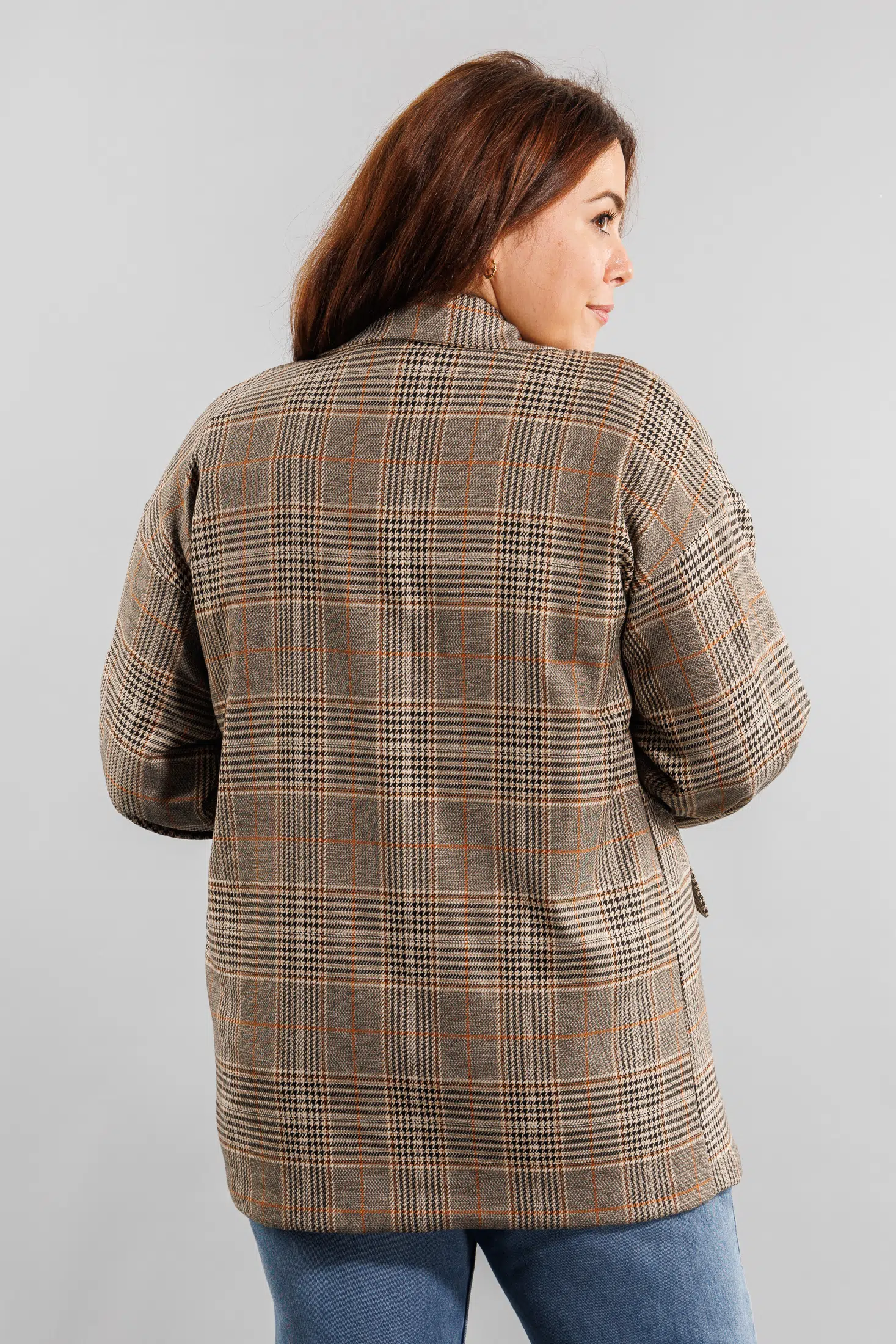 Veste à carreaux Grande Taille – Image 2