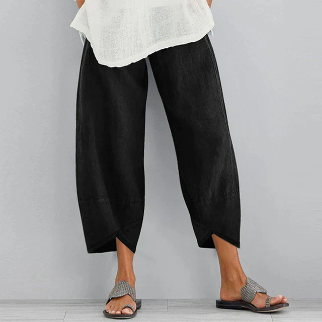 Pantalon ample en lin pour femmes - Respirant et confortable pour l'été – Image 2