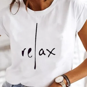 T-shirt blanc décontracté à coupe ample pour femmes - top quotidien élégant et polyvalent pour femmes