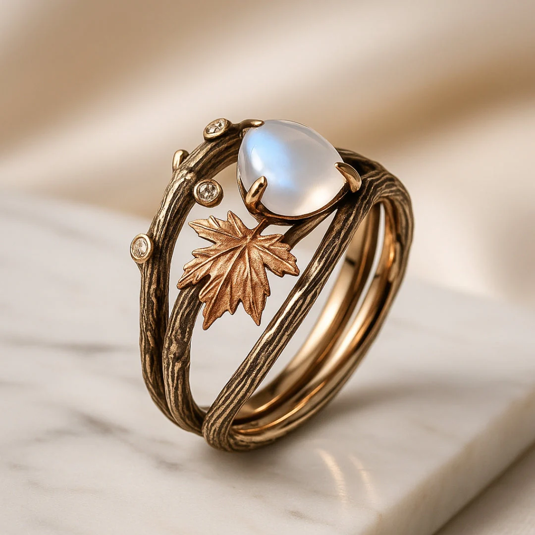 Bague en Pierre de Lune Naturelle – Image 4