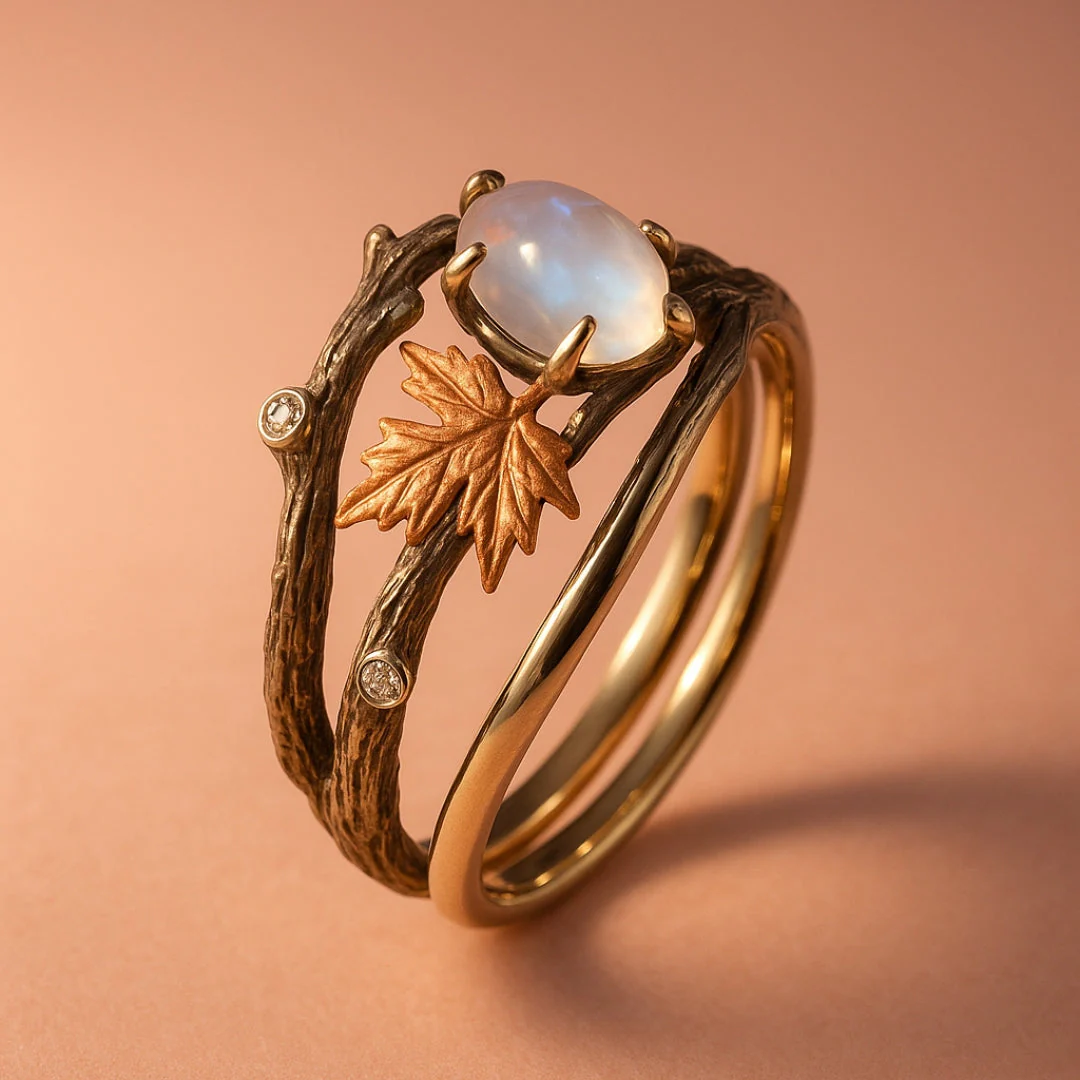Bague en Pierre de Lune Naturelle – Image 5