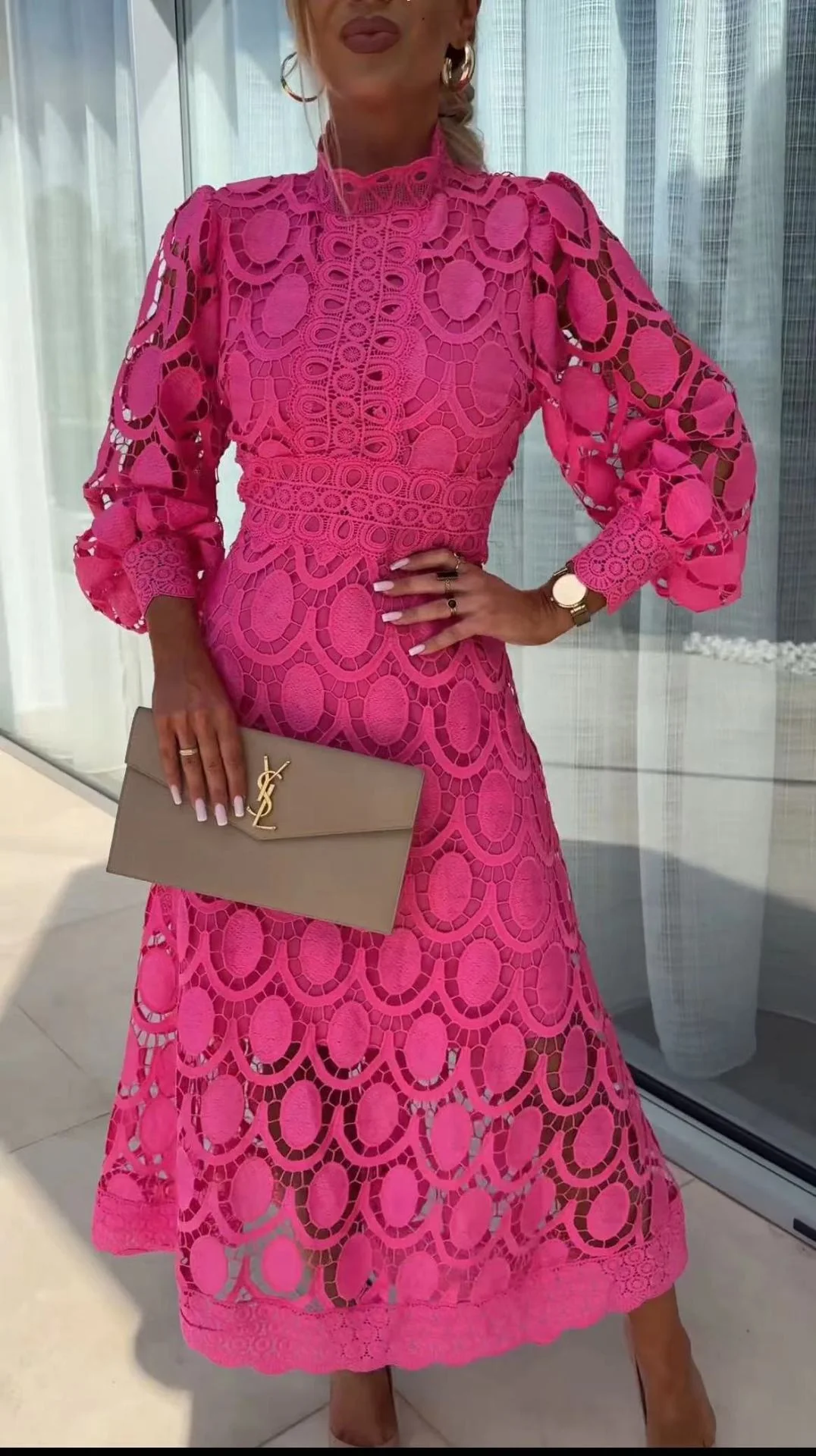 Robe Droite Chic – Tissu Triacétate Femme – Image 8