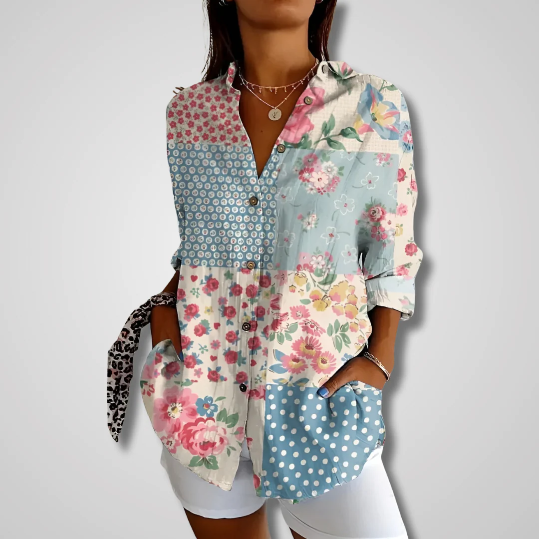 Dagmar™ – Chemise florale légère à boutons pour élégance quotidienne