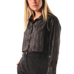 Chemise femme fantaisie courte noire