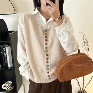 Gilet Maille Femme – Cardigan Décontracté