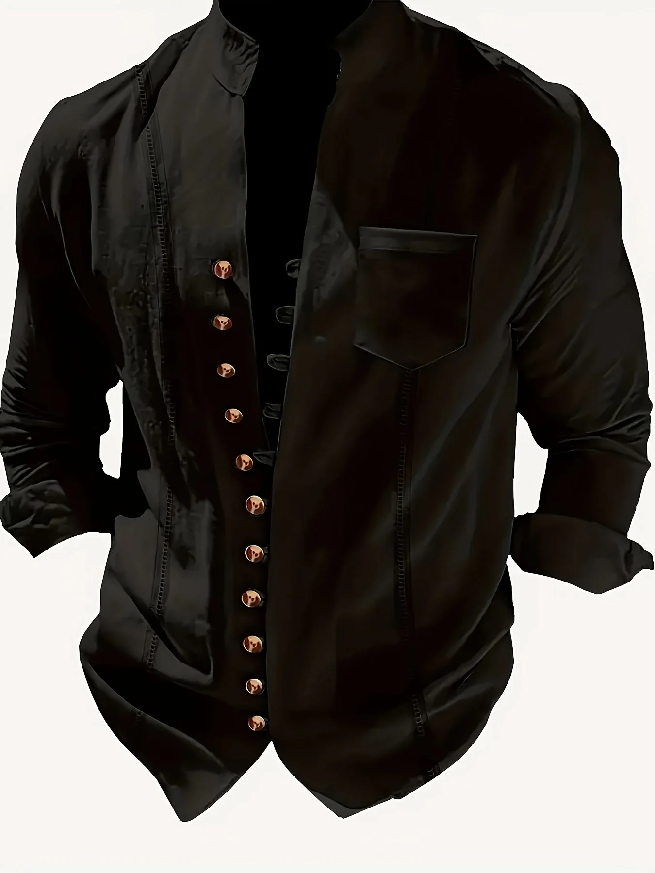 Ensemble de Plage pour Hommes - Chemise à Manches Longues à Boutons & Pantalons à Cordons - Coupe Décontractée – Image 8