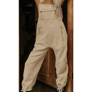 Combinaison polaire pour femmes avec poches zippées pratiques - confortable et décontractée pour la détente au quotidien