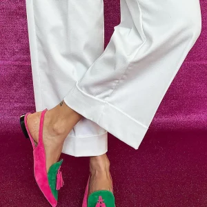 Frendessa | Ballerines colorées avec franges et une sangle décorative à la cheville