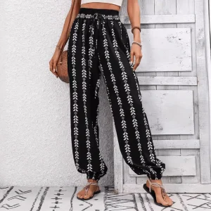 Pantalon boho pour femme - Coupe confortable et décontractée pour un style décontracté - Pantalon aéré et tendance pour tous les jours