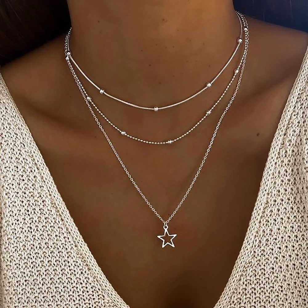 Collier Étoile Vintage en Argent