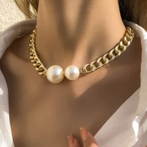 Collier Doble Perla Élégant