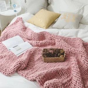 Plaid chauffant rose