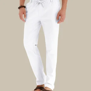 Pantalon d'été confortable et décontracté pour hommes avec ceinture élastiquée - Frego