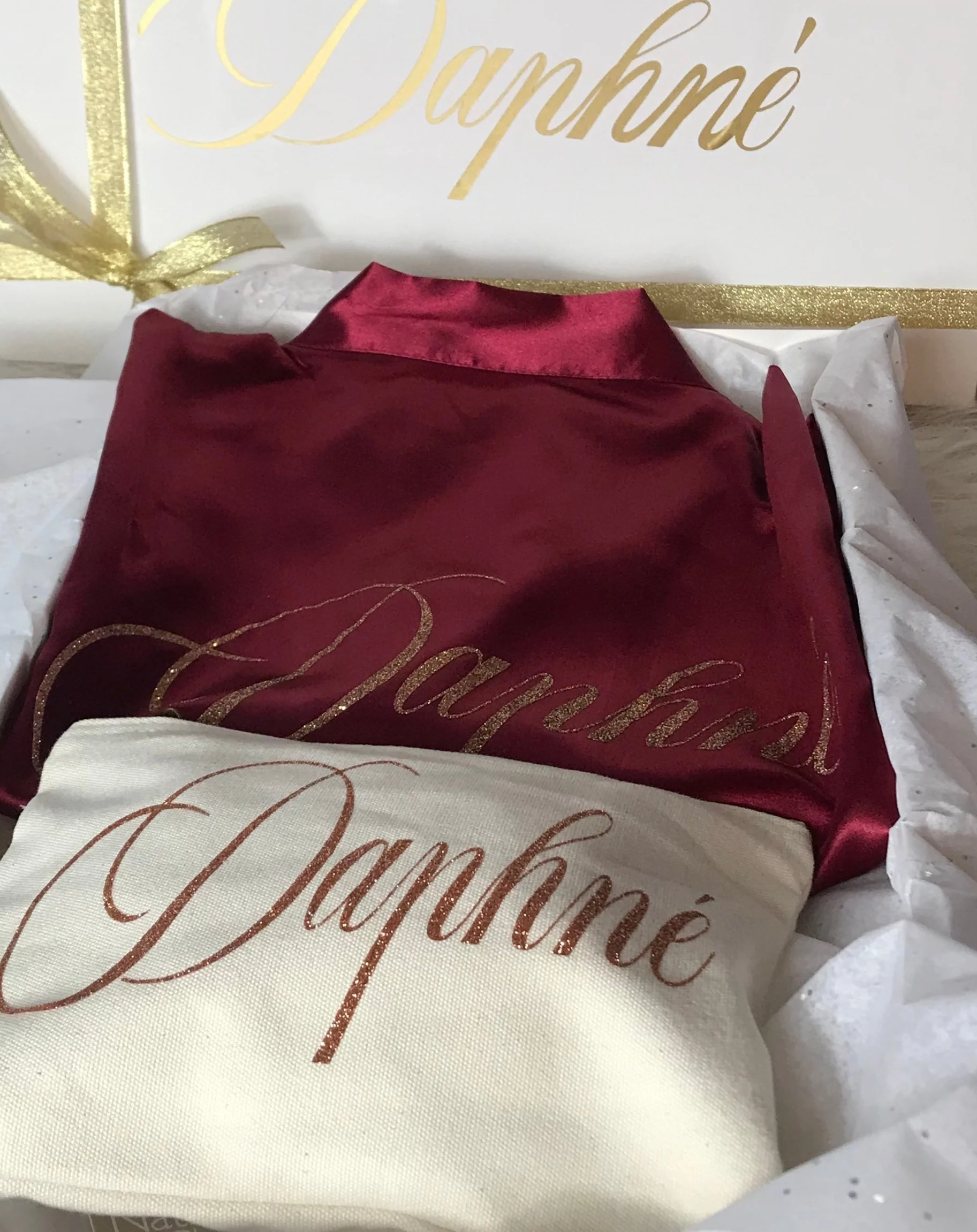 Box Peignoir Satin Femme avec Trousse Personnalisée – Élégance & Cadeau Sur Mesure – Image 3