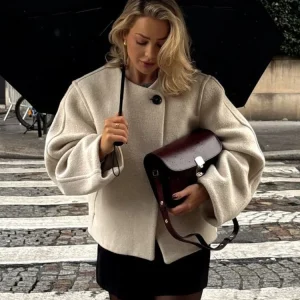 Blazer en laine élégant avec bouton