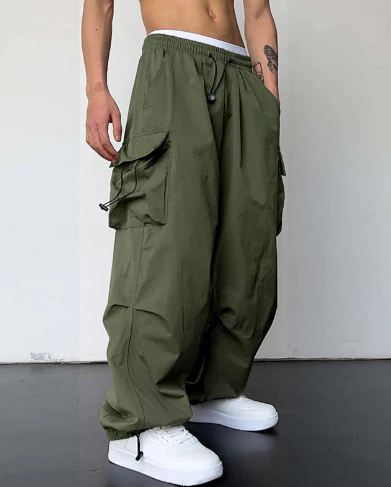Pantalon cargo pour femmes - Pantalon utilitaire confortable à coupe décontractée avec poches latérales pratiques pour des journées décontractées et élégantes sans effort – Image 3