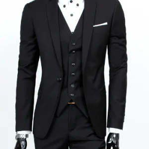 Loek | Ensemble 3-en-1 pour hommes avec blazer d'affaires élégant, cardigan moderne et pantalon confortable