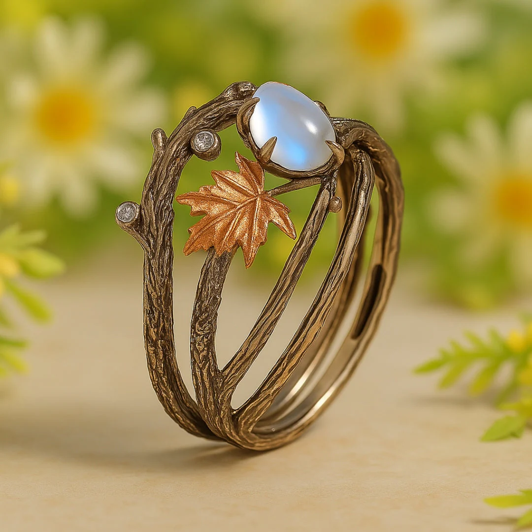 Bague en Pierre de Lune Naturelle – Image 3