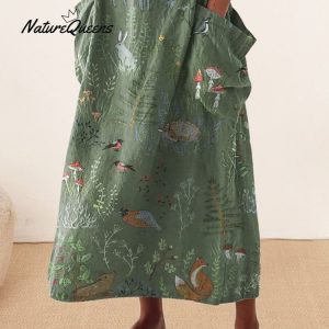 Lily | Jupe en Lin Imprimée